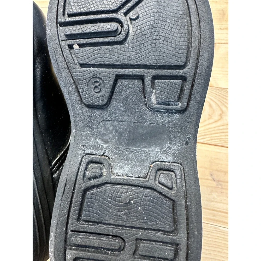 Josmo Black Leather Buckle Strap Loafers Dress‎ Shoes Kid's Size 8